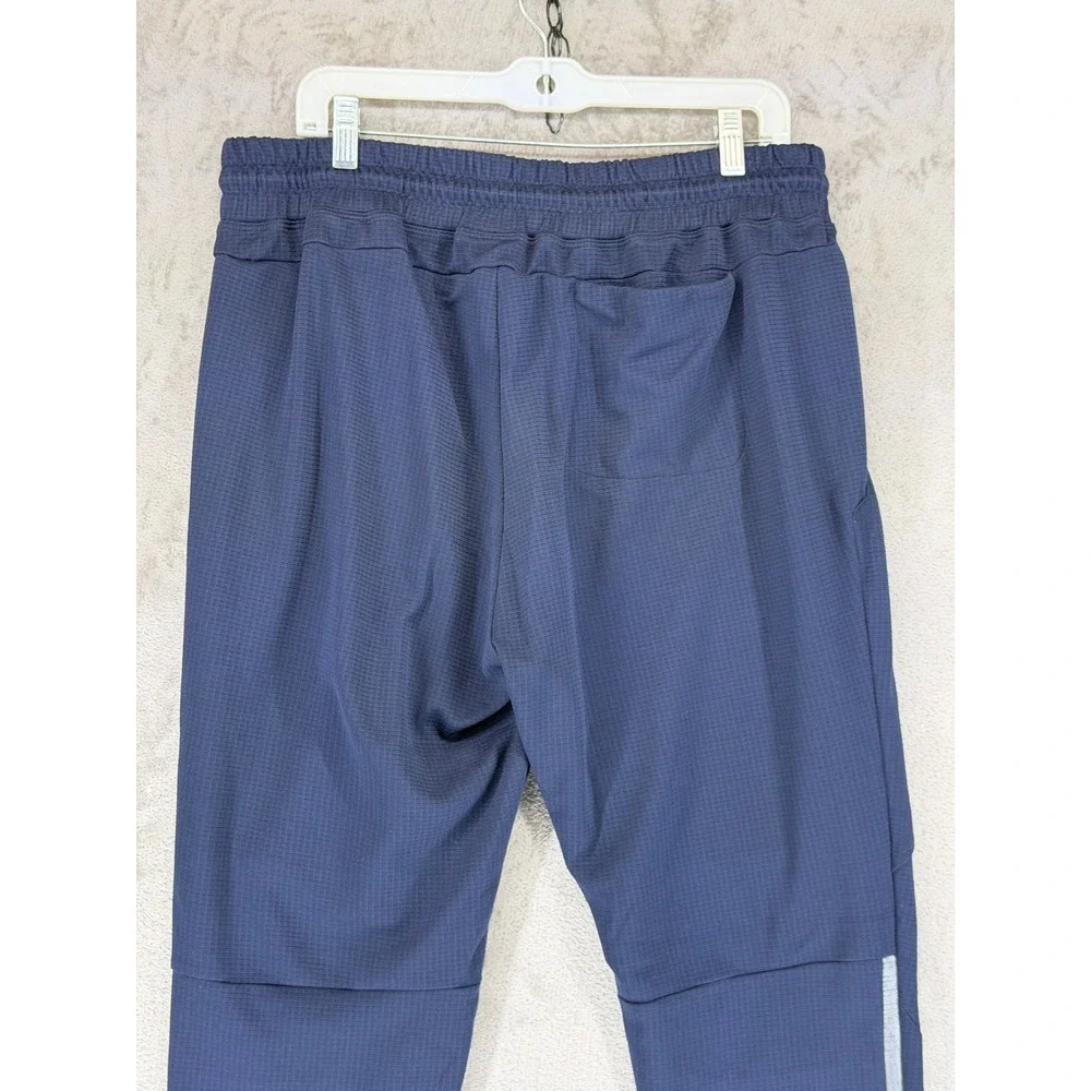 2(X)IST Mens‎ Navy Blue Textured Tapered Jogger Pants XL Drawstring Activewear